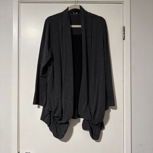 Gitti  Charcoal Women's Open Front Poncho